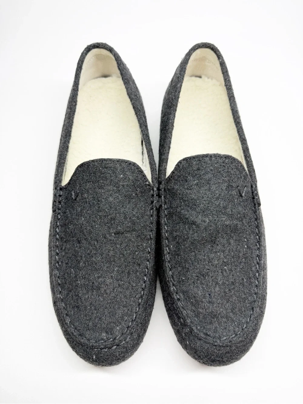NEW Vionic Tompkin Flannel Slippers Charcoal Gray Size 7